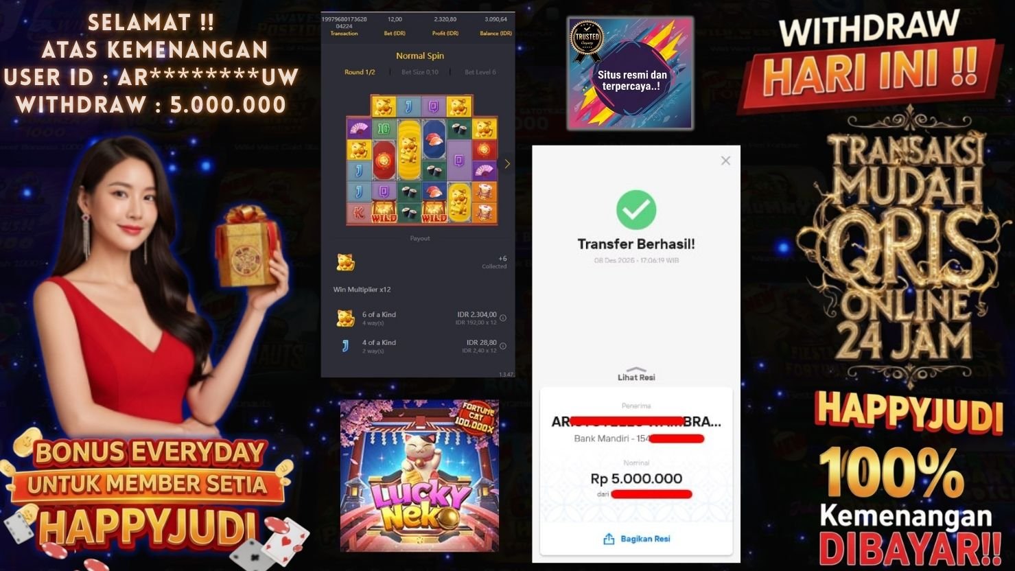HAPPYJUDI JACKPOT SLOT LUCKY NEKO